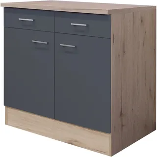 Flex-Well Unterschrank Morena 80 x 60 x 85 cm Grau