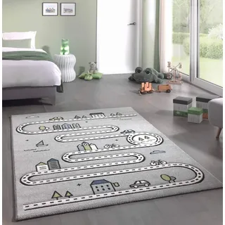 CARPETIA Teppich Kinderzimmer Kinderteppich Matte grau Größe 80x150 cm