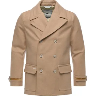 Kurzmantel RAGWEAR "Parr YOUMODO", Herren, Gr. XL (54), beige (camelfarben), Obermaterial: 100% Polyester. Innenfutter: 100% Polyester. Wattierung: 100% Polyester, gerade Po-bedeckend, eng normaler Saum, Mäntel Kurzmantel, klassischer Herren Wintermantel mit Reverskragen