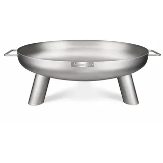 Finnwerk HARRI Feuerschale aus Edelstahl 70 cm - Exklusive Feuerstelle im matten Finish - Feuerschalen für den Garten - Rostfrei, Schlicht und Schick - Feuerschalen Deckel separat erhältlich