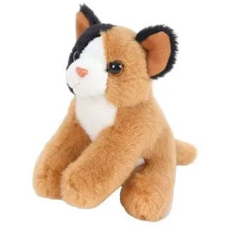 Sitzende Katze Maskottchen braun 13 cm - Braun