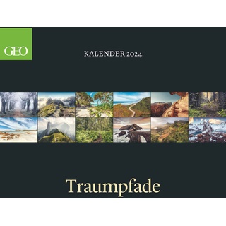 GEO Klassiker: Traumpfade 2024 - Wand-Kalender - Reise-Kalender - 60x55, Mittel