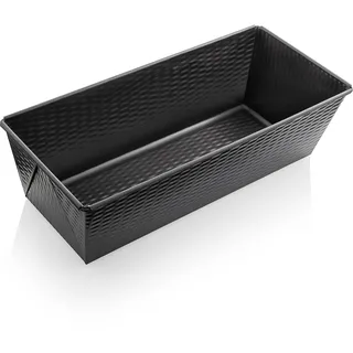 Grizzly Brotbackform, Kastenform 35 x 15 cm, Sauerteigbeständig, Antihaft, Hoher Rand, Kastenbackform für Brot und Kuchen, Schwarz