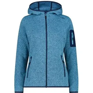 CMP Damen Unterjacke Kapuzen Fleecejacke Strick, Größe 44 in Blau 07