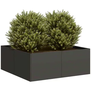 vidaXL Pflanzkübel 80 x 80 x 30 cm Schwarz