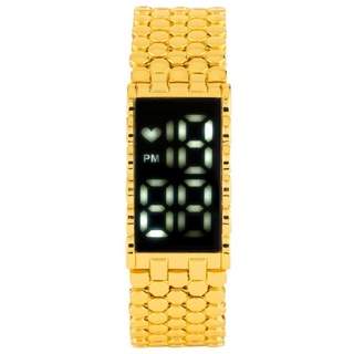 Digitaluhr für Herren Damen Silber Elektronische Armbanduhren Kleid Rechteck Uhr Relojes Digitales