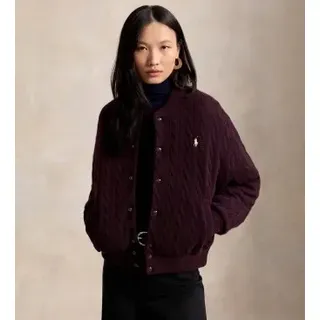 Polo Ralph Lauren für Damen. 211B30888003 Jacke aus Wolle und Kaschmir in Granatrot (M), Lässig, Kastanienbraun