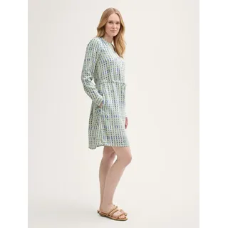 TOM TAILOR Sommerkleid Kleid mit Muster grün 42
