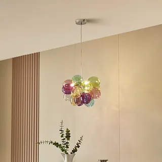 LUCANDE Diborah 3-flg. Ø 40 cm bunt Glas