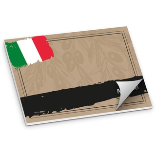 itenga Tischset Platzset mit Flaggenmotiv Ländermotiv I Papier I DIN A3 50 Blatt I ideal als Gedeckunterlage bei verschiedenen Anlässen Geburtstagen Mottopartys (Italien Buon Appetito)