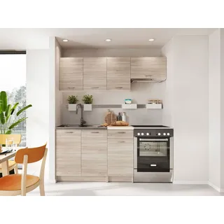 Mirjan24 Küchenzeile Mela 180 cm Sonoma Eiche/Beige