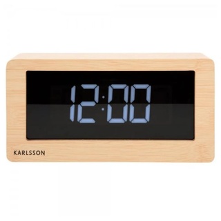 Karlsson Uhr Wecker Boxed LED Light Wood Veneer