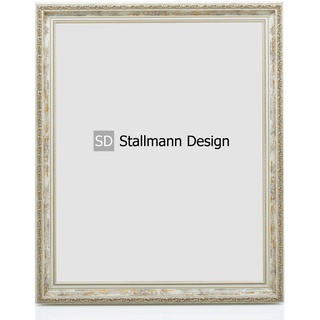 Stallmann Design Barockrahmen “OIA” | 70x90 cm | Vintage | Echtholz-Bilderrahmen antik | mit Kunstglas | Fotorahmen aus Holz im Vintagestyle
