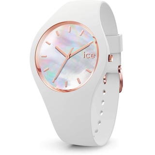 Ice-Watch - ICE pearl White - Weiße Damenuhr mit Silikonarmband - 016936 (Medium)