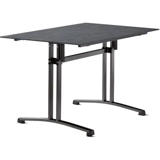 Sieger Gastro-Tisch Klapptisch 120 x 80 x 73 cm Eisengrau/Schiefer