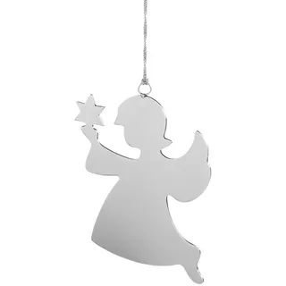 Fink Weihnachtsbaumkugel HOLYWORKER Hänger - silber - Edelstahl - H. 21cm - Weihnachtsschmuck, Christbaumkugeln Baumschmuck - Weihnachtsbaumschmuck Set silberfarben