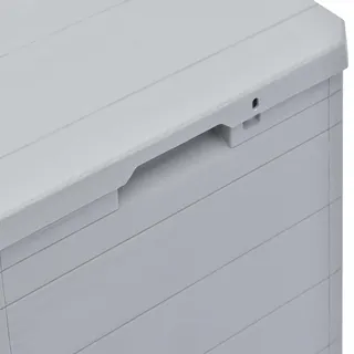 Ailgely Garten Aufbewahrungsbox Outdoor Box Wasserdicht Gartenbox Auflagenbox, Kissenbox für Garten Balkon und kleine Flächen Hellgrau 90 L