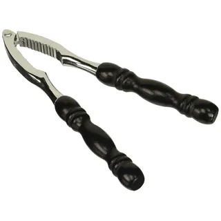 Fackelmann Nussknacker 17 cm schwarz/Silber Holz