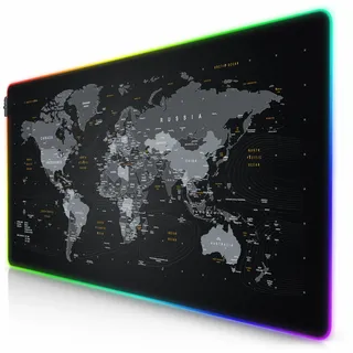 Titanwolf Gaming Mauspad RGB Mousepad 1200 x 600 x 3 mm, Multi Color LED XXXL Tischunterlage, rutschfest, abwaschbar, Geschwindigkeit & Präzision