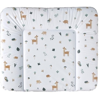 Rotho Babydesign Wickelauflage breit (85 x 72 cm) - wickelauflage - wickeltischauflage - abwaschbar - wickelmatte - wasserdicht - Motiv Waldtiere