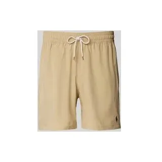 Badehose mit elastischem Bund Modell 'TRAVELER', Beige, XL