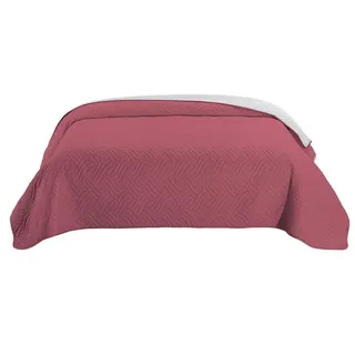 Wometo Tagesdecke 220 x 240 cm rosa/grau