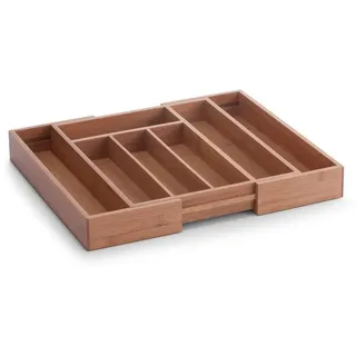 Zeller Bamboo Besteckkasten 29 x 5 x 33,5 cm Braun