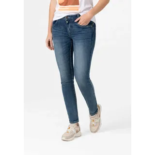 Skinny-fit-Jeans TIMEZONE "Tight Sanya" Gr. 27, US-Größen, blau Damen Jeans Röhrenjeans