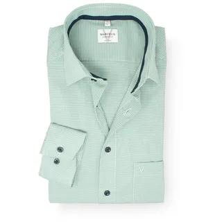 MARVELIS Businesshemd Modern Fit normale, leicht taillierte Schnittführung grün 44