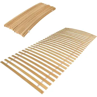 TolleTour Rollrost Lattenrost,mit 28 Latteng,Pappel Massivholz,90 x 200cm,unverstellbar starr