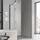 Seitenwand für Pendeltür 90 schwarz soft ESG klar neben Badewanne