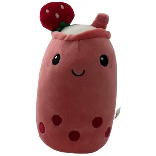 soma Kuscheltier bubble tea kuscheltiere bubble tea plüschtier rosa 30 cm (1-St), Super weicher Plüsch Stofftier Kuscheltier für Kinder zum spielen
