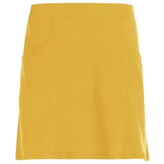 Vishes Minirock Kurzer Damen Basic-Rock Mini-Rock Baumwoll-Rock Einfarbig Schlicht Elfen, Hippie, Ethno Style gelb 40-42