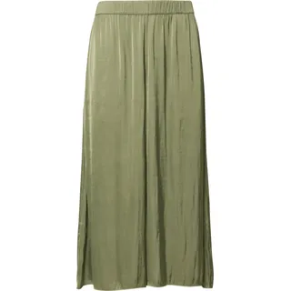 s.Oliver Extra-Wide-Leg-Culotte aus Crinkled Satin Grün 40