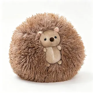 LUGEZLRJ Formkissen Igel/Panda, Zierkissen FüR Sofa, Tiermotiv Modernes Design, Weiches PlüSch‐Dekokissen (Grau,30cm)