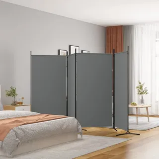 HOMIUSE 346x180 cm Raumteiler Paravent Trennwand Balkon Sichtschutz Raumteiler Innen Paravan Room Divider Paravent Outdoor Garten ZubehöR Terrassen-SichtschutzAnthrazit