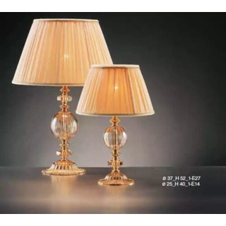 JVmoebel Tischleuchte Klassische Tischlampe Kristall Leuchter Luxusriöser Leuchter, Made in Italy beige