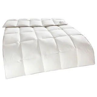 RIBECO Daunenbettdecke RIBECO "Eve Bettdecke in 135x200 und 155x220cm und weiteren Größen", weiß, B:200cm L:200cm, Bezug: 100% Baumwolle. Füllung: 90% Daunen, 10% Federn, Bettdecken, Topseller, Daunen und Federn, Daunendecke, Federdecke, Made in Germany