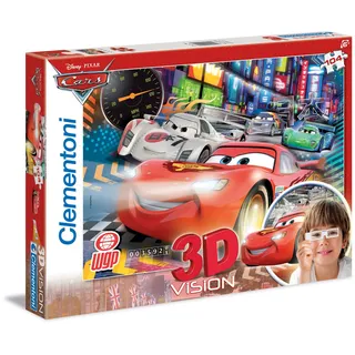 Clementoni 20044.3 - Puzzle Magic 3D - 104 teilig Cars 2 - The Fastest Crew