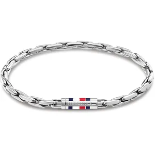 Tommy Hilfiger MEN'S CHAIN Edelstahl blau/rot/silber/weiß 2790747 Größe 19 cm