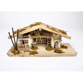 Deko Shop Weihnachtskrippe W20 aus Holz Krippe Weihnachtskrippen Stall Krippen