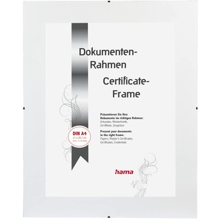 Hama Rahmenloser Bilderrahmen (Clip Fix, Anti-Reflex-Glas, DIN A4, 21 x 29,7 cm)