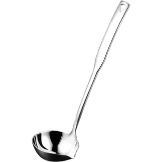 Suppenkelle aus 304 Edelstahl, schwere Schöpfkelle mit Ausgießer für Suppen, Servieren, Kochen, Eintöpfe und mehr, 30 cm, 1 Stück (Farbe: Silber)