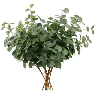 luxuskollektion Kunstpflanze Eukalyptus 6 Bündel Deko Zweige Blätter