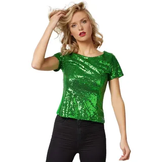 Tectake tectake® Pailletten-Kurzarm-Shirt