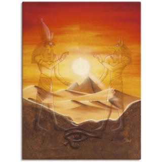 Wandbild ARTLAND "Ägypten" Bilder Gr. B/H: 90 cm x 120 cm, Leinwandbild Afrika, 1 St., orange Kunstdrucke