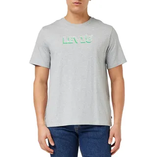 Levi's Herren Ss Relaxed Fit Tee T-Shirt,Headline Drop Shadow Mhg,S