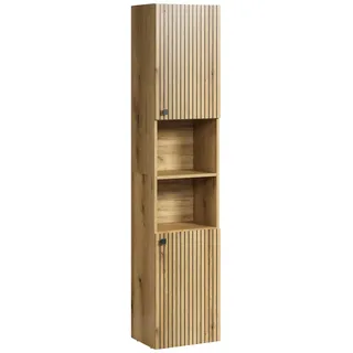 trendteam PureBliss Hochschrank 40 x 186 x 31 cm Schwarz Holz