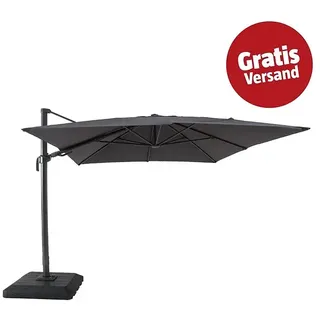 Sunfun Ampelschirm Capri  (Anthrazit, Bespannungsmaß  (L x B): 300 x 350 cm)