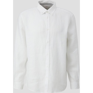 s.Oliver - Leinenhemd mit Button-Down-Kragen, Herren, weiß, L